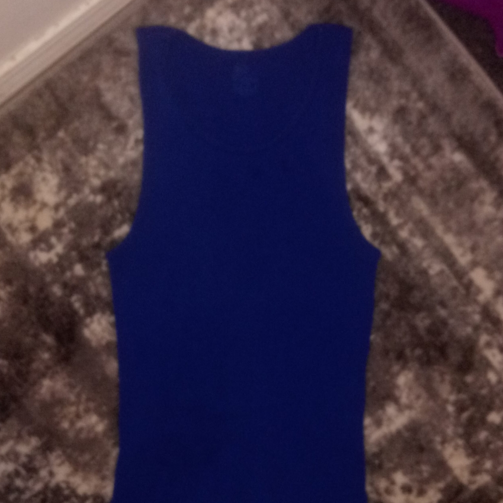 Male dark blue muscle shirt